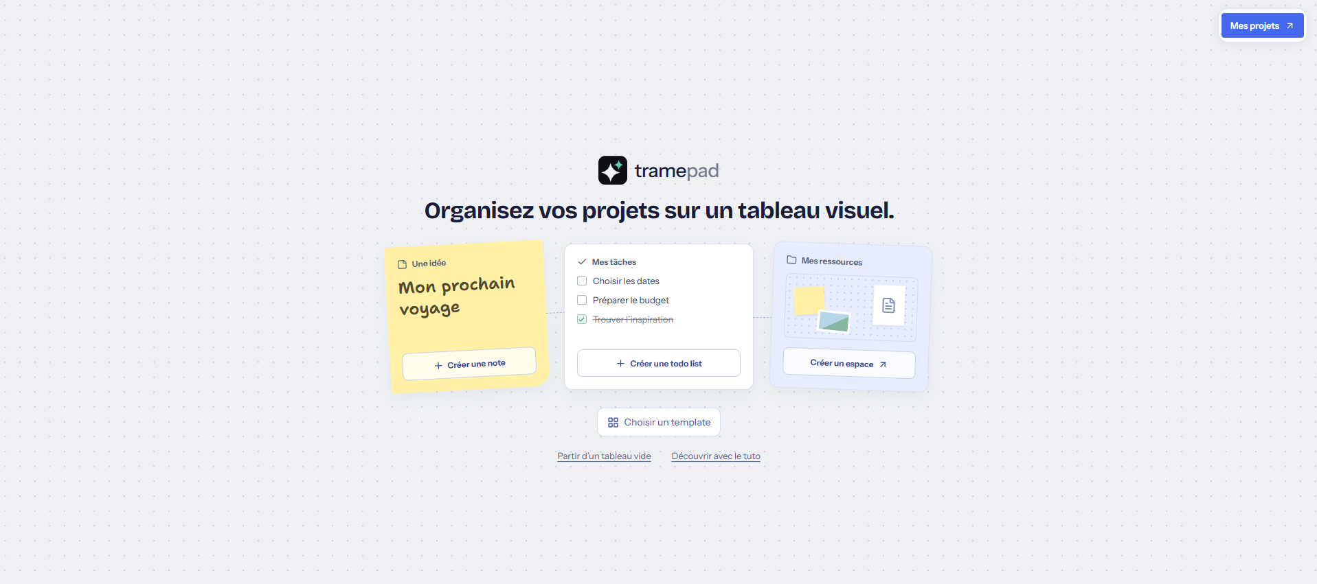 Tramepad : un espace pour vos études, vos idées et vos projets